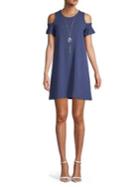 Quiz Cold-shoulder Shift Dress