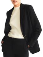 Mango Notch Lapel Blazer