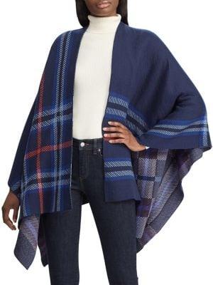 Lauren Ralph Lauren Plaid Cotton-blend Poncho