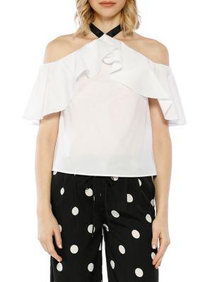 Walter Baker Edith Cotton Off-the-shoulder Top
