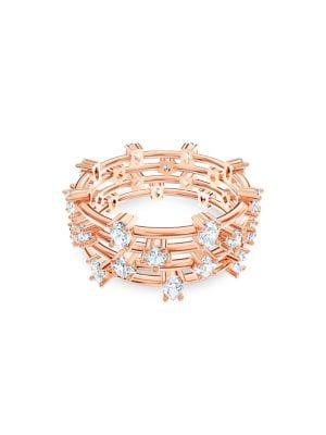 Swarovski X Penelope Cruz Moonsun Rose Goldtone & Swarovski Crystal Cluster Ring
