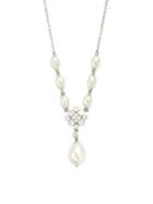 Nadri Tulle Faux Pearl Frontal Y-necklace