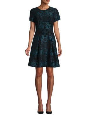 Vince Camuto Printed A-line Dress