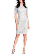 Adrianna Papell Floral Embroidered Sheath Dress