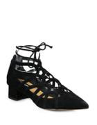 Design Lab Lord & Taylor Sarie Suede Lace-up Pumps