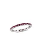 Sonatina 14k White Gold And Ruby Eternity Ring