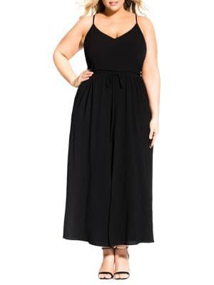 City Chic Plus Divine Overlay Maxi Dress