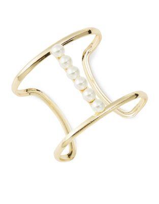 Design Lab Lord & Taylor Faux Pearl-accented Cuff Bracelet