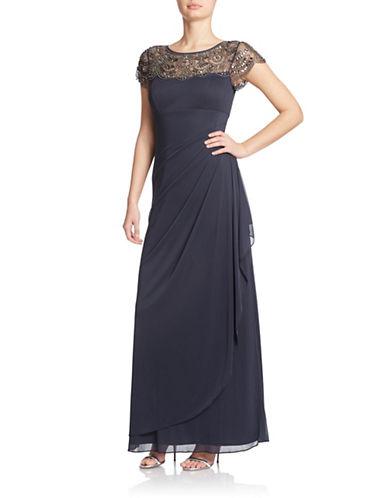 Xscape Embellished Neck Gown