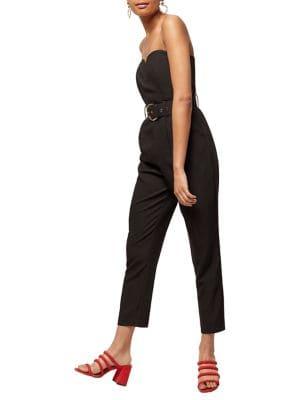 Miss Selfridge Bandeau Belted Jumpsuit