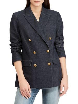 Lauren Ralph Lauren Classic Denim Double-breasted Blazer