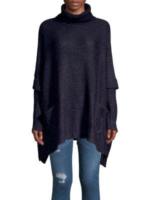 Design Lab Turtleneck Pocket Poncho