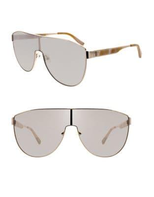 Kendall + Kylie Sasha 65mm Metallic Shield Sunglasses