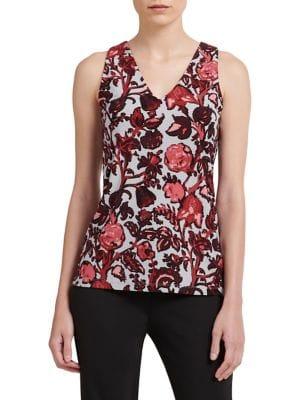 Donna Karan Floral Sleeveless Top