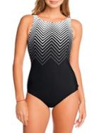 Reebok Electric Express Printed One-piece Swimsuit