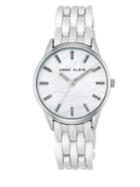 Anne Klein White Glossy Dial Analog Resin Bracelet Watch