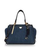 Coach Dreamer Quilted Denim Top Handle Bag