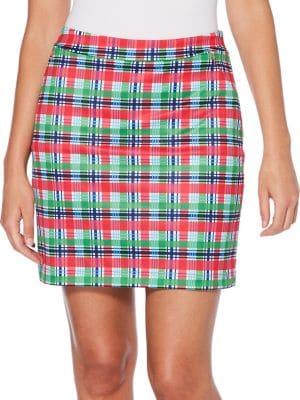 Rafaella Petite Tropical Plaid Skort