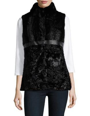 Via Spiga Reversible Faux Fur Vest