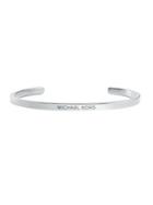 Michael Kors Custom Kors Sterling Silver & Crystal Logo Insert Bracelet