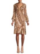 Diane Von Furstenberg Carli Python Silk Wrap Dress