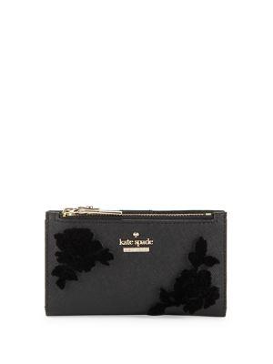 Kate Spade New York Cameron Street Flock Roses Mikey Wallet