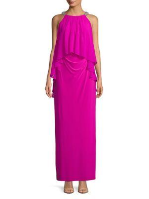 Lauren Ralph Lauren Embellished Sleeveless Gown