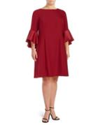 Adrianna Papell Plus Bell Sleeve Shift Dress