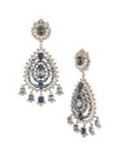 Marchesa Faux Pearl, Swarovski Crystal And Cubic Zirconia Chandelier Earrings