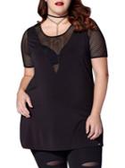 Mblm By Tess Holliday Plus Mesh Knit Top