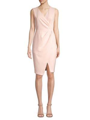 Black Halo Nora Faux-wrap Sheath Dress