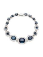 Givenchy Silvertone & Crystal Bracelet