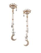 Bcbgeneration Cubic Zirconia Star, Moon, And Eye Earrings