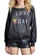 Recycled Karma I Love Fryday Burnout Fleece Pullover