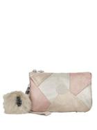 Kipling Creativity Xl Metallic Pouch With Faux Fur Keychain