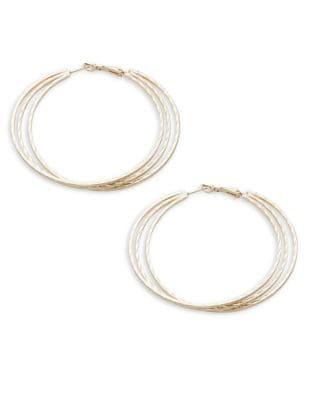 Design Lab Textured Triple Hoop Earrings
