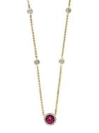 Effy Amore Diamond, Ruby & 14k Yellow Gold Pendant Necklace