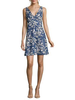 Nicole Miller New York Paisley A-line Cotton Dress