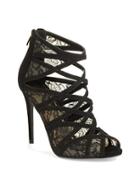 Enzo Angiolini Niccho Suede And Lace Stiletto Heels