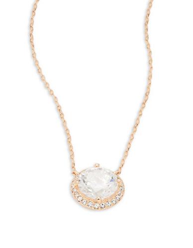 Nadri Rose Goldtone Crystal Solitaire Pendant Necklace