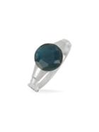 Robert Lee Morris Soho Blues Explosions Oval Stone Hinged Bangle Bracelet