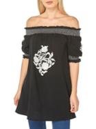 Dorothy Perkins Off-the-shoulder Eyelet Tunic