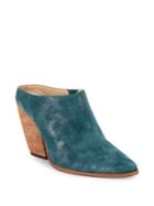 Charles By Charles David Nico Metallic Suede Block Mules