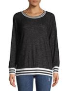 Design Lab Textured Stripe Sweater
