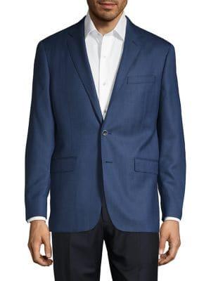 Franco Tassi Herringbone Wool Button Front Sports Jacket