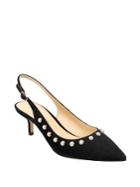 Ivanka Trump Aize Suede Embellished Slingback Heels