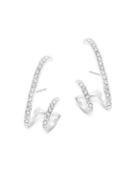 Vince Camuto Pave Crystal Double Hoop Lobe Earrings