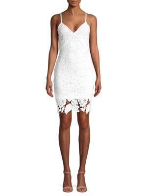 Quiz V-neck Crochet Bodycon Slip Dress