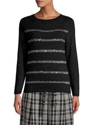 Weekend Max Mara Paglie Sequin Stripe Sweater