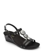 Vionic Noleen Leather Wedged Sandals